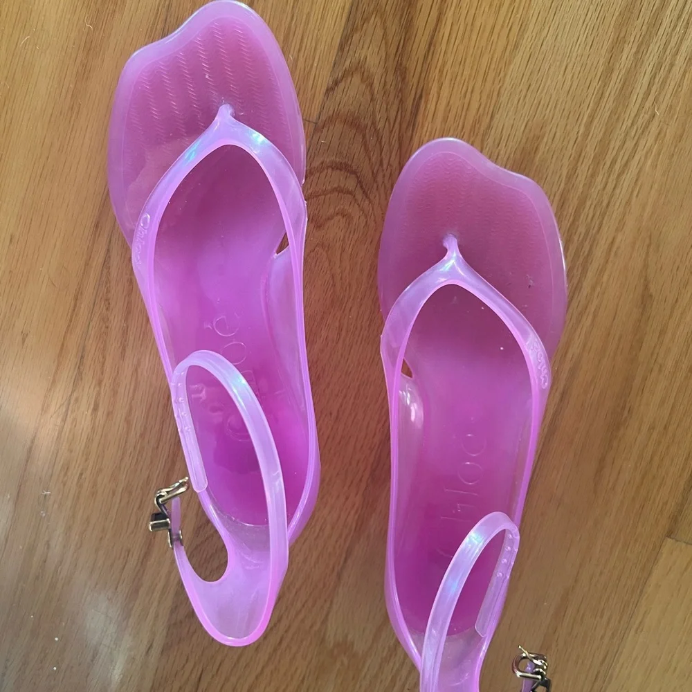 Chloe Pink Jelly Ankle-Strap Sandals - Picture 4 of 4